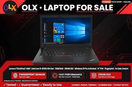 Lenovo Thinkpad T480-i5 8Gen 16 GB Ram / 256 SSD