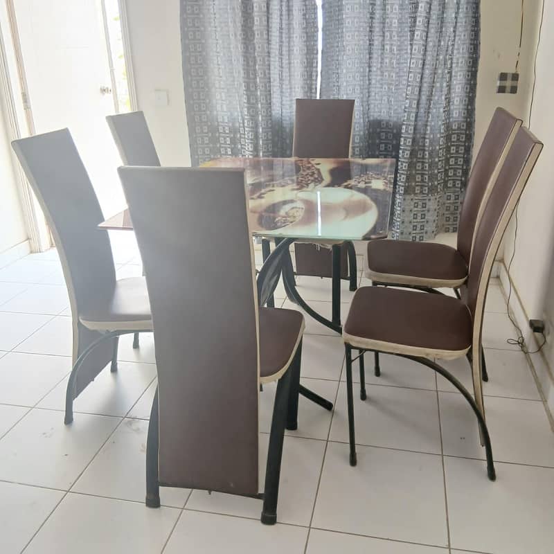 six chair draining table 0