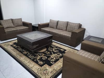 sofa with table excellent condition