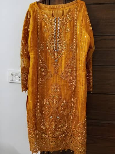 organaz 3 piece stitched dress