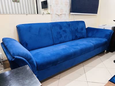 Elegant Royal Blue 3-Seater Sofa