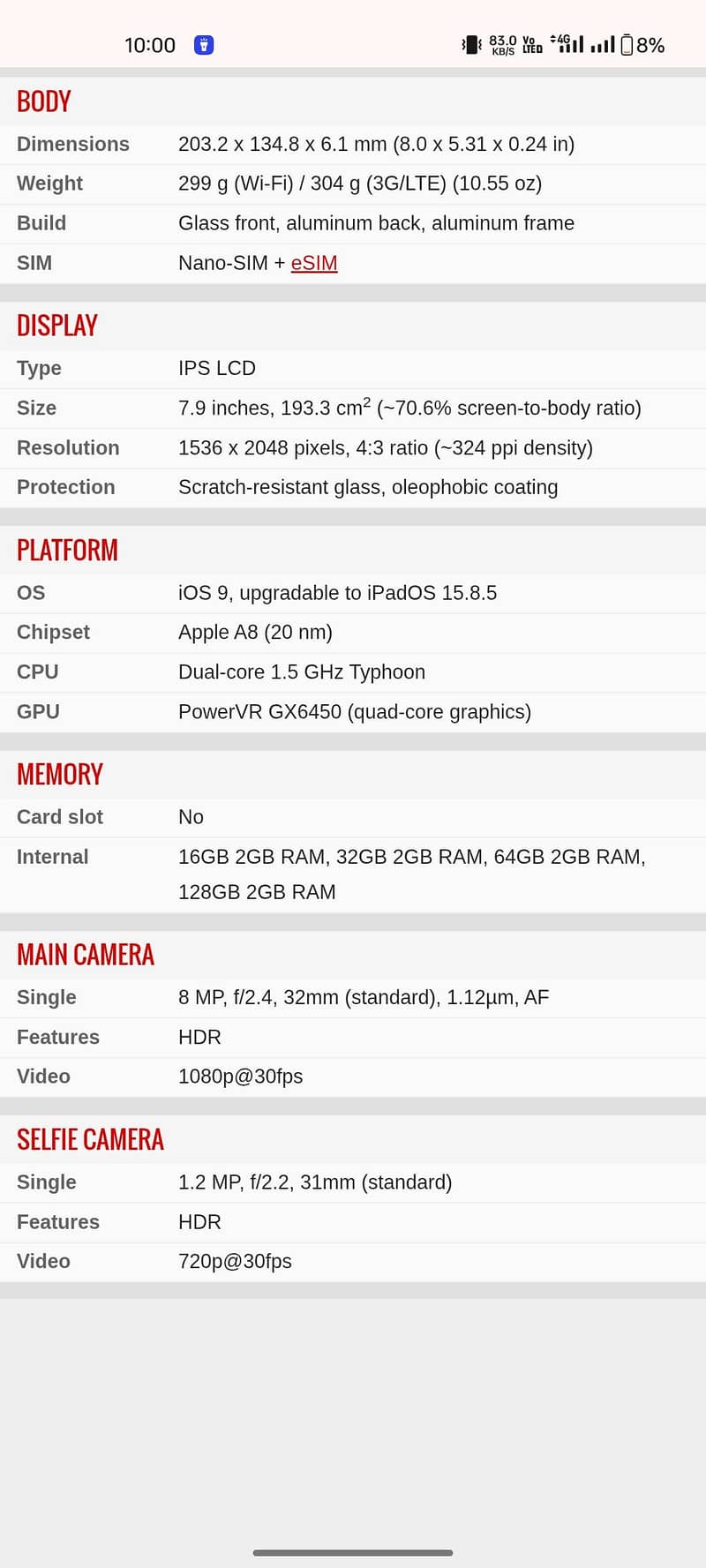 ipad mini 4  Original 1