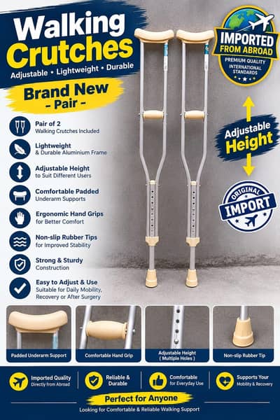 walking crutches brand new condition