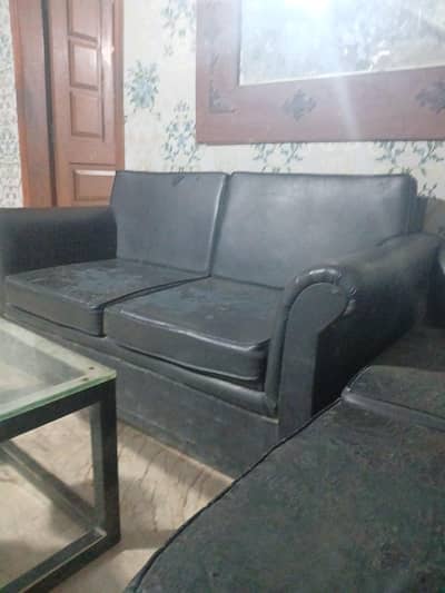 7-Seater black Sofa Set for Sale