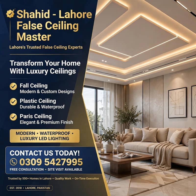 Fall ceiling work in Lahore 0