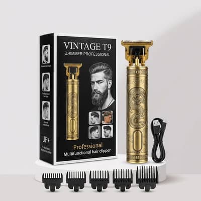 Vintage T9 Professional Hair Trimmer – Golden Dragon Design