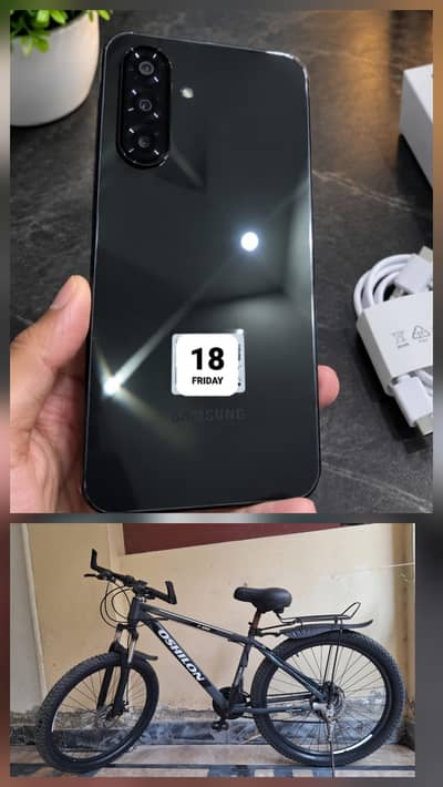 bicycle + samsung mobile a17 / munasib deal karein aur le jain