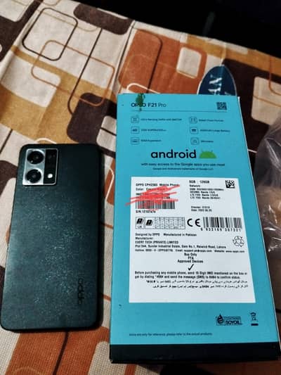 OPPO F21 Pro 16+128 33watt fast charge box k sath