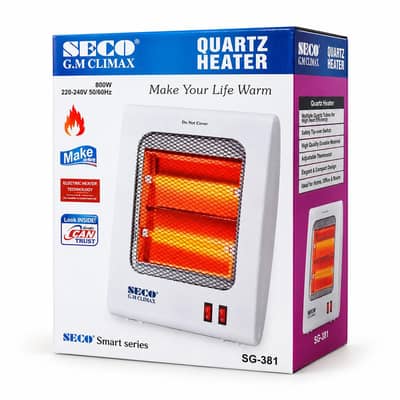 SECO Quartez Room Heater 800W - Cozy Warmth for Chilly Days