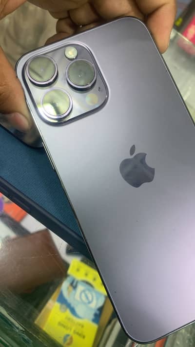 I phone 14 pro max 256 gb purple colour all okay Battery 81