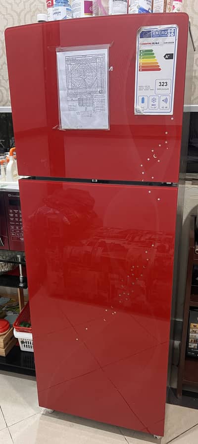 Changhong Ruba Medium-Size Refrigerator with Freezer – Red Colour