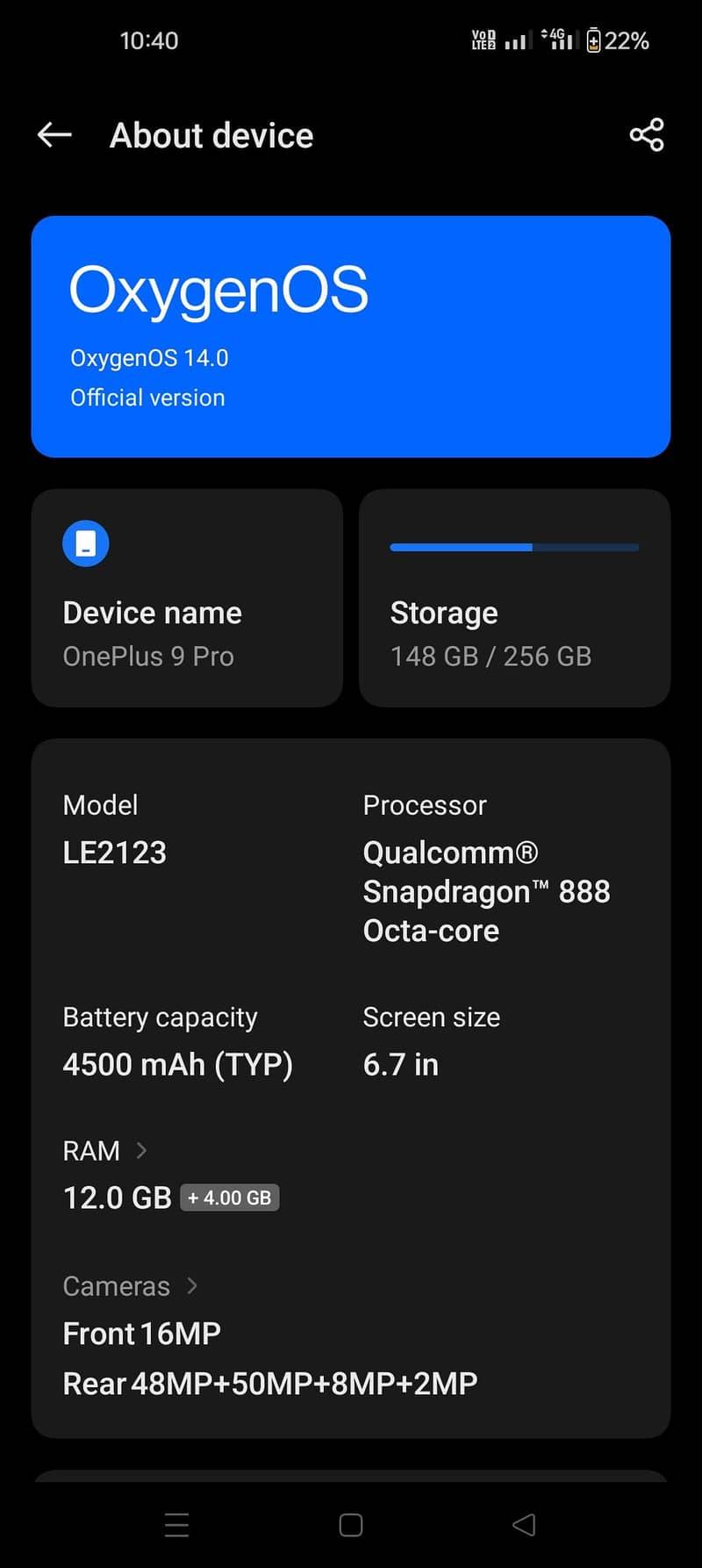 One Plus 9 Pro 12/256 2