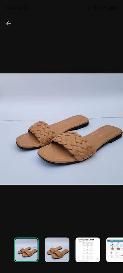 Women’s Brown Braided Flat Sandals