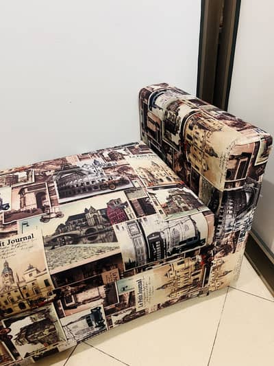 2-Seater Sofa with Printed Velvet Poshish – City Style