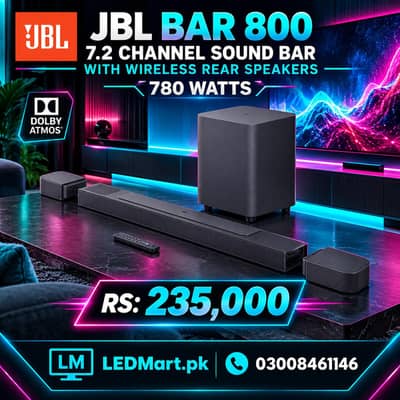 JBL BAR 800 DOLBY  7.1 CHANNEL WITH REAR