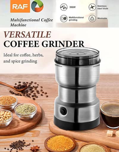 RAF Electric Grinder - powerful stainless steel Coffee, spice