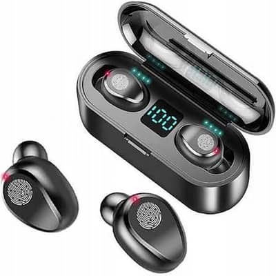 F9 TWS Wireless Earbuds – Bluetooth Earphones with Charging Case