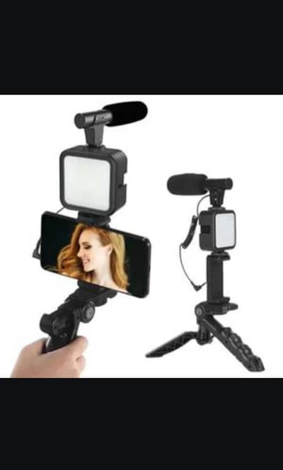 Mobile Vlogging Kit with Tripod & LED Light | YouTube, TikTok & Reels