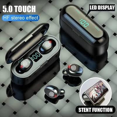 F9 TWS Wireless Earbuds – Bluetooth Earphones with Charging Case