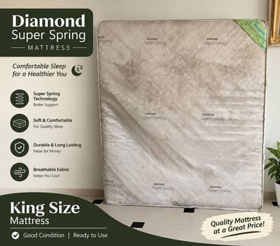 Diamond Super Spring King Size Mattress – Good Condition