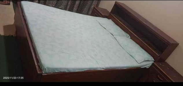 wooden bed