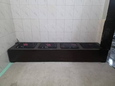 4-SEATER WOODEN BENCH & STOOL