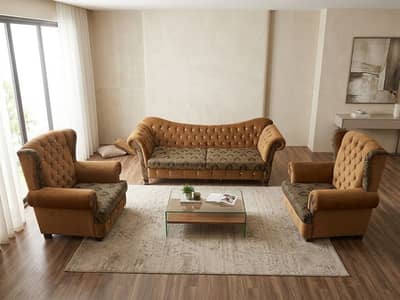 Royal Velvet & Jacquard Sofa Chair / Single Seater Armchair for Sale