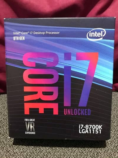 intel core i7 8700k processor chip with box