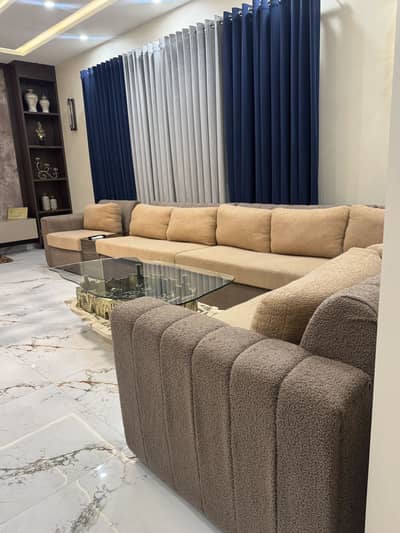 9 seater L shaped sofa set made in molty foam