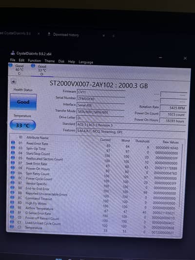 Seagate Original Hardrive 2TB Good health me total genuine ha