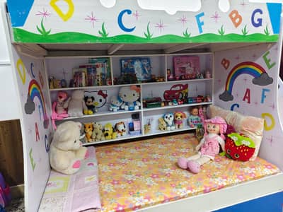 3-Beds Bunk for Kids with 2 x Mattress