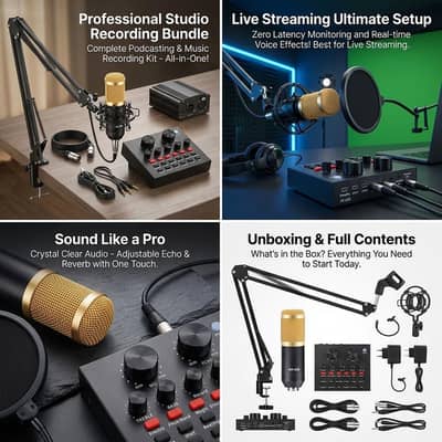 Professional Studio Recording & Live Streaming Bundle