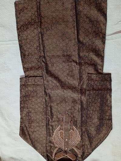 Men's Brown Embroidered Kurta – Traditional Design