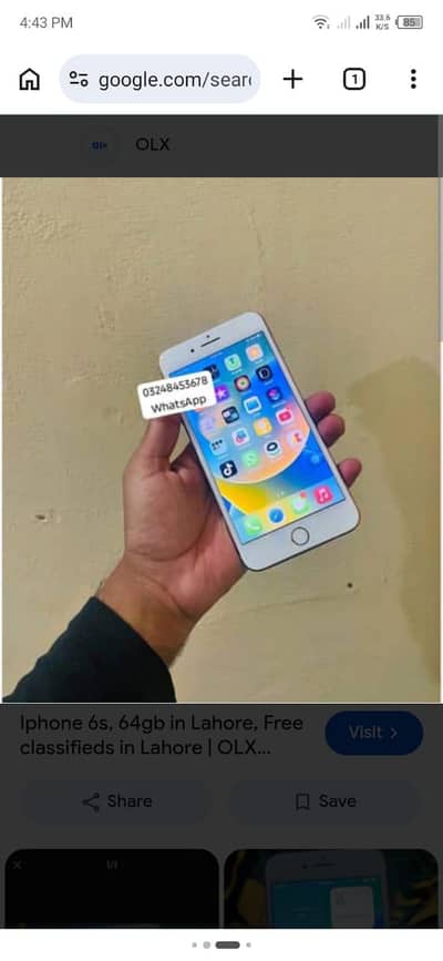‎I phone 6s pta Approvd 64gb WhatsApp number pick me. Hai
