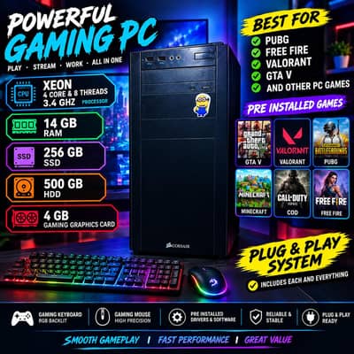 z400 gaming pc and workstation with 24inch monitor