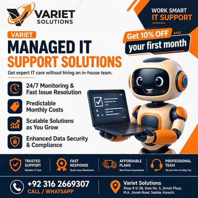Managed IT Support Solutions – 24/7 Monitoring, Fast Issue Resolution