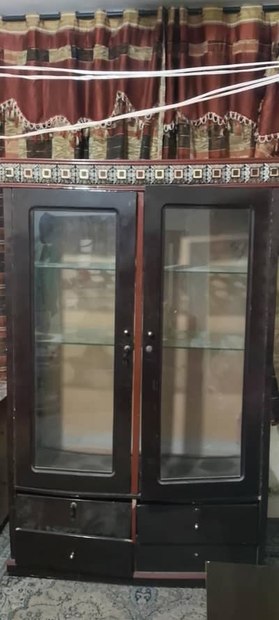 pure wooden show case
