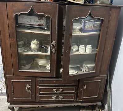 70 years old showcase drawer.