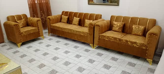New Texture Design 6 Seater Stylish Sofa Set