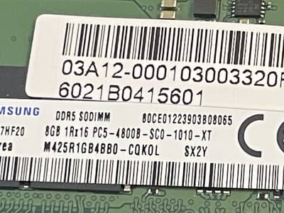 RAM DDR5 16GB (8x2) Laptop Pulled Samsung Almost New