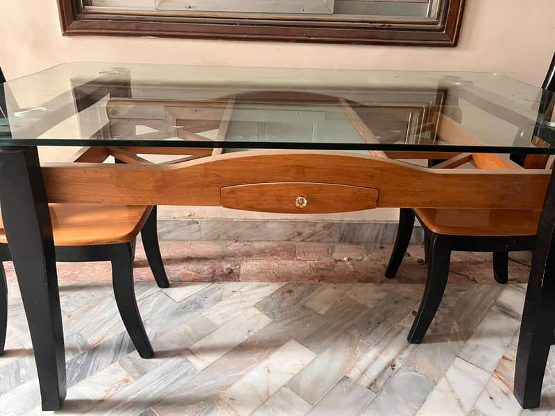 6 solid wood chair dining table 1