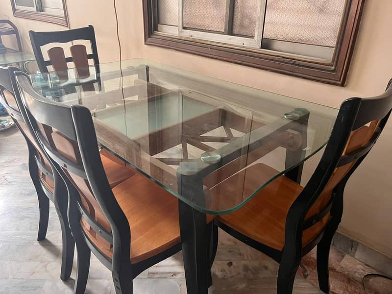6 solid wood chair dining table 2
