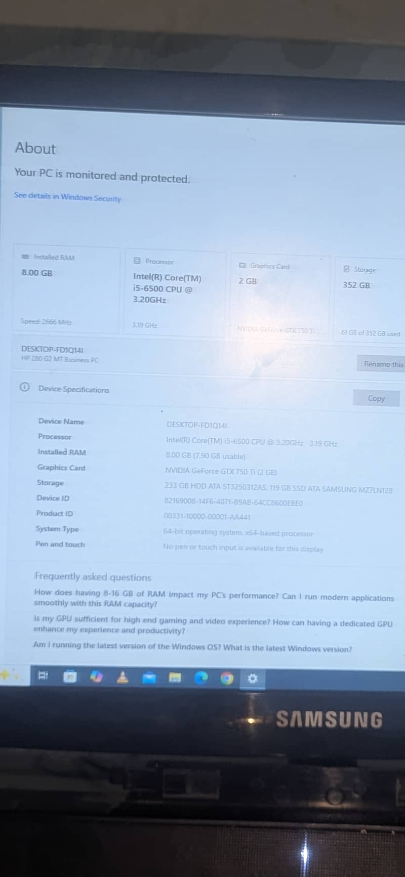 CPU Intel core i5.    Gta5 support 2