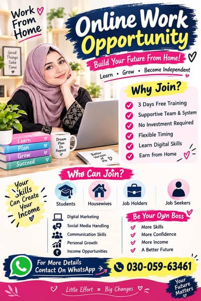 Free online work# No investment # part time