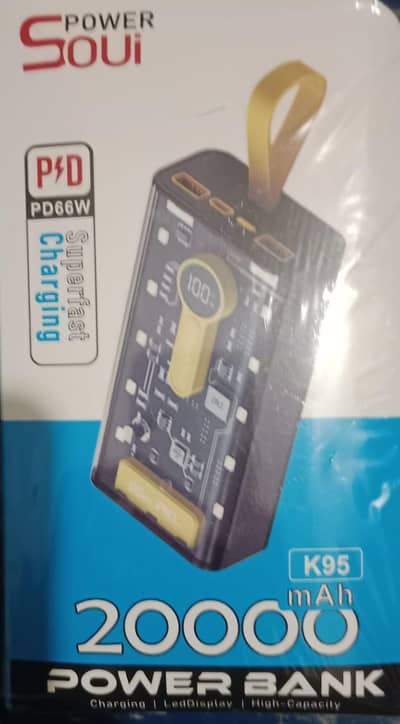 SOUI K95 20000mAh Power Bank - 66W PD Super Fast Charging