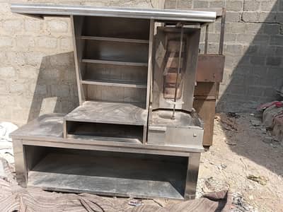 Shwarma Counter S. S With lahori Shwarma Machine motor wali