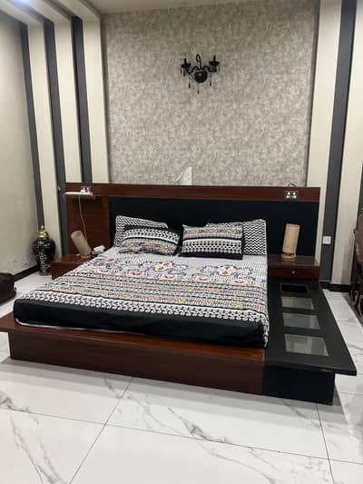 Big wooden bed