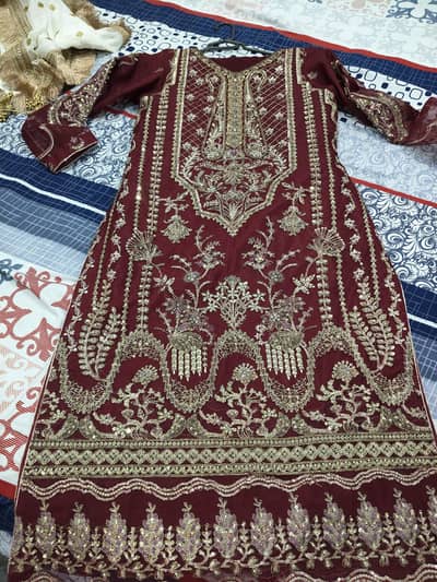 Shalwar Kamez  Colour Mehroon