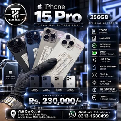 iPhone 15 Pro | 256 GB | Official PTA Approved | Apple iPhone 15 Pro