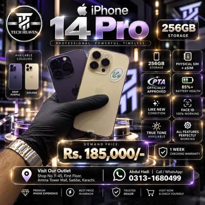iPhone 14 Pro | 256 GB | Official PTA Approved | Apple iPhone 14 Pro